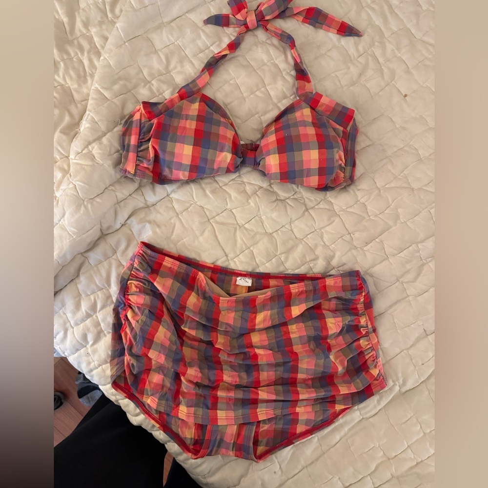 NEW Girlhowdy ModCloth Gingham Swimsuit set